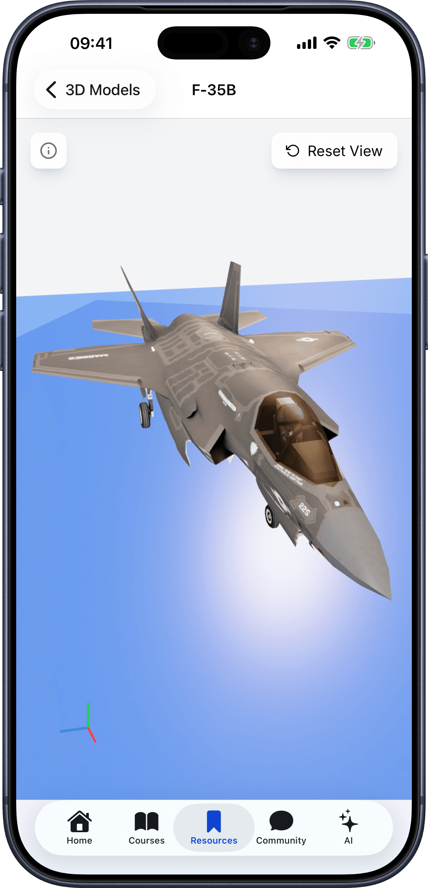 3D visualization screen